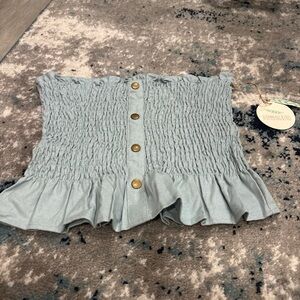 Light Blue denim top with buttons